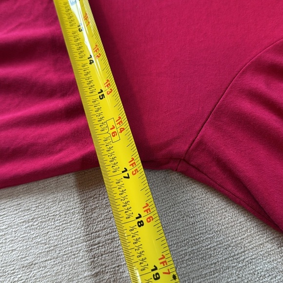 Johnny Was Pink V-Neck Blouse with 3/4 Sleeves - Picture 5 of 9